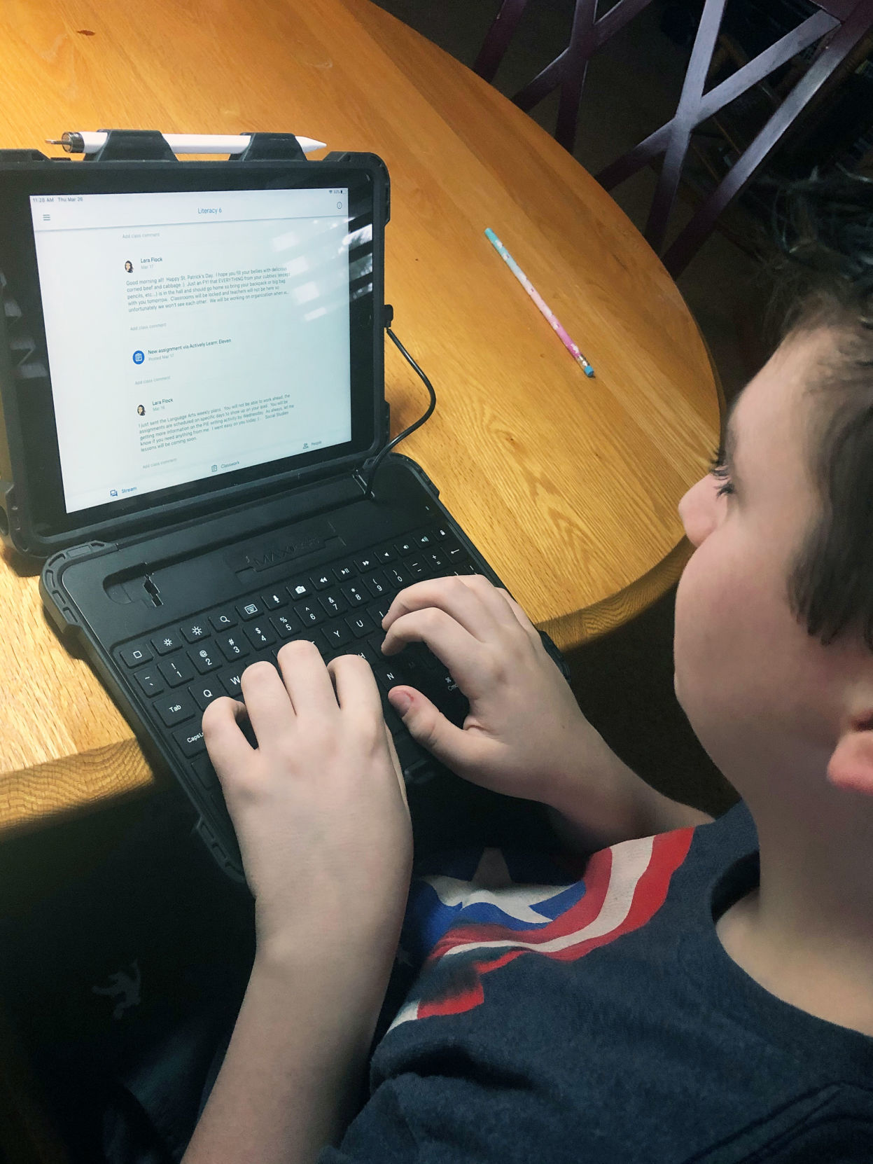 Karsen Fitzpatrick school at home